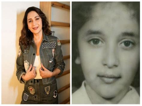 madhuri dixit childhood pics|madhuri dixit children photos.